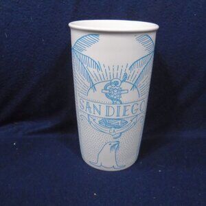 Starbucks San Diego California Seal Ceramic Travel Tumbler Coffee Mug 2016 12oz